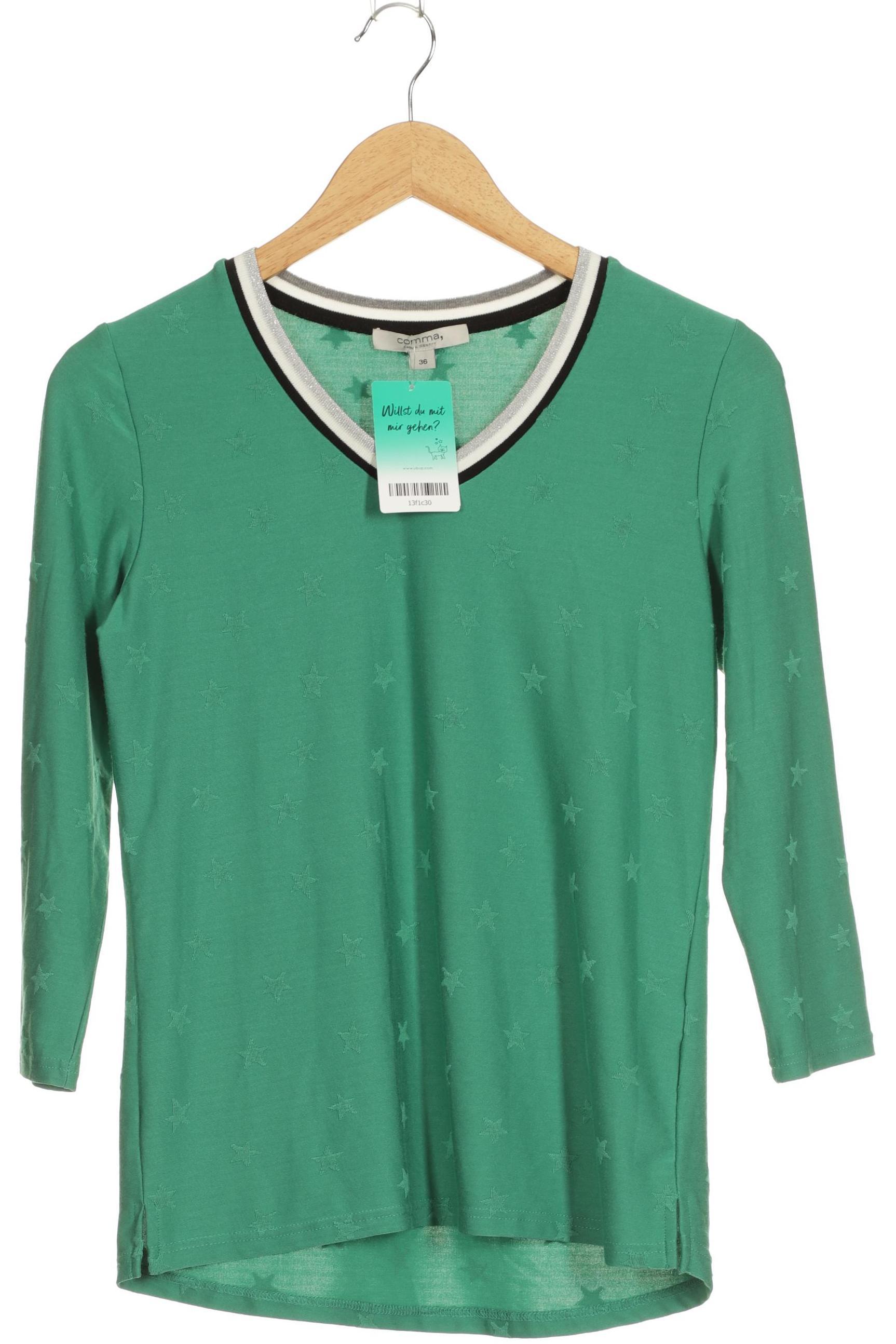 

Comma Damen Langarmshirt, grün, Gr. 36