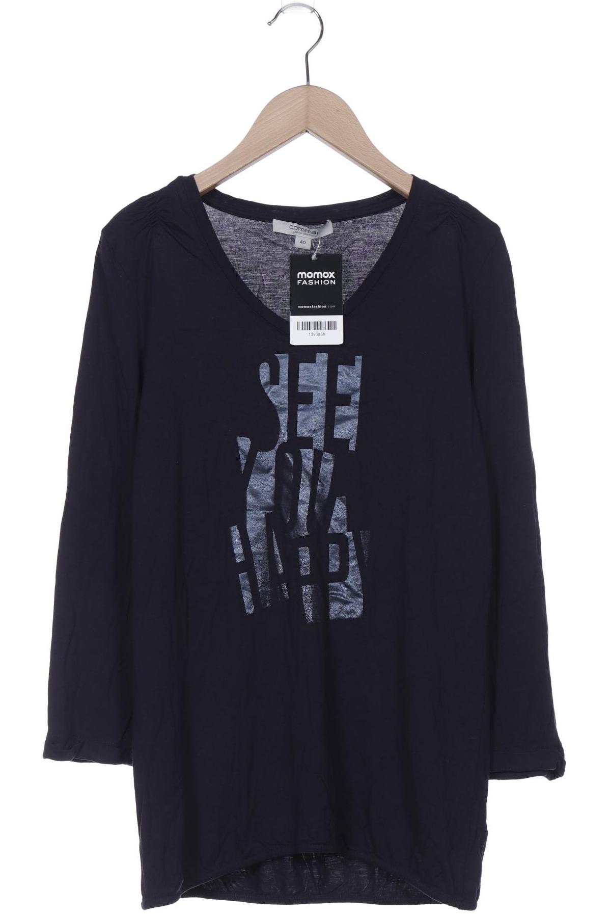 

Comma Damen Langarmshirt, marineblau, Gr. 40