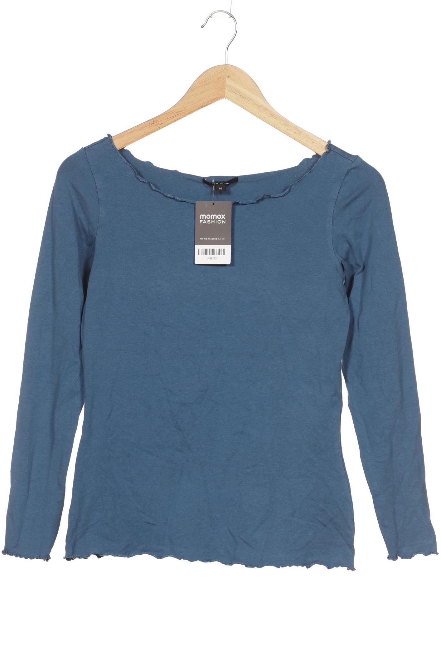 

Comma Damen Langarmshirt, blau, Gr. 36