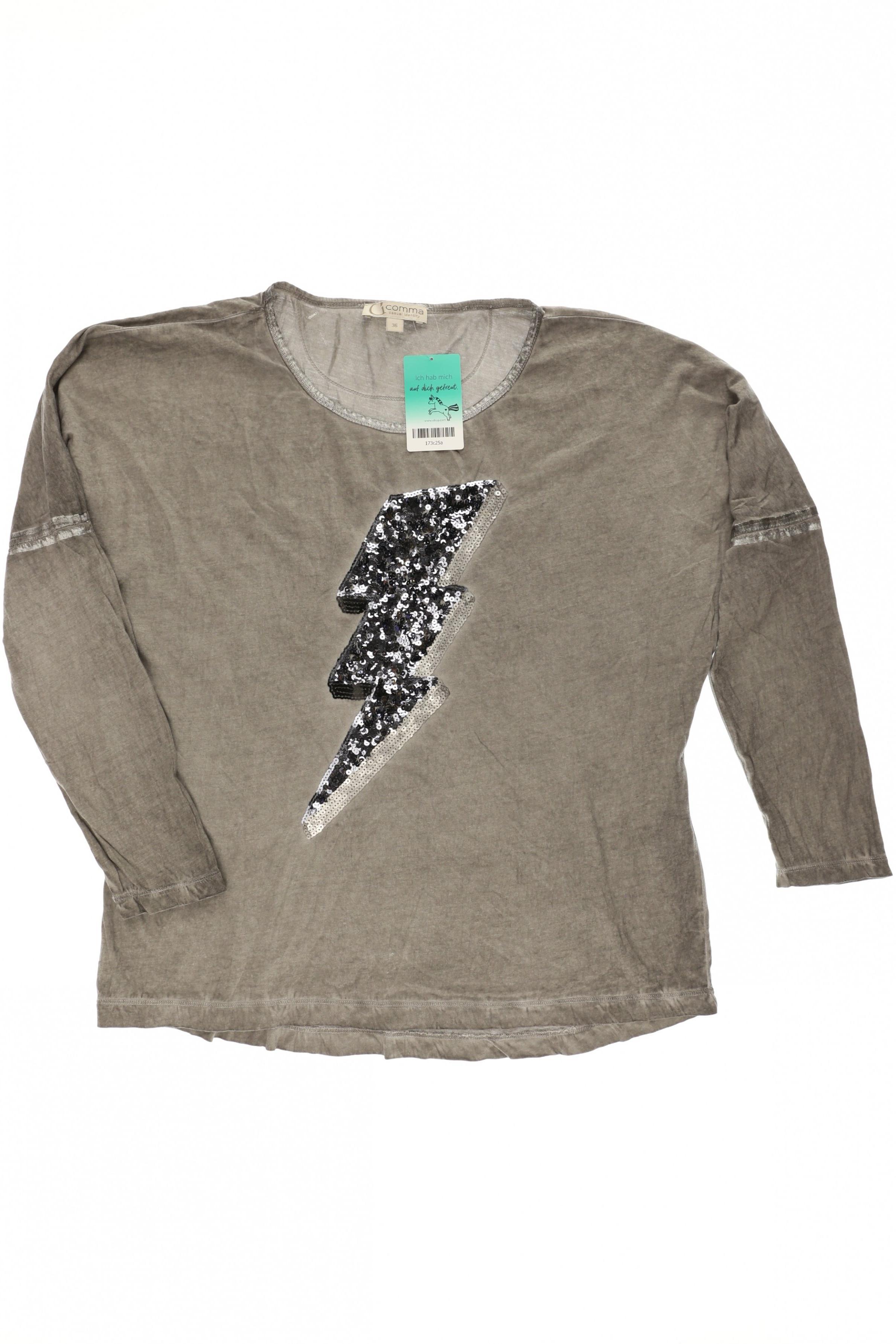 

Comma Damen Langarmshirt, grau, Gr. 36