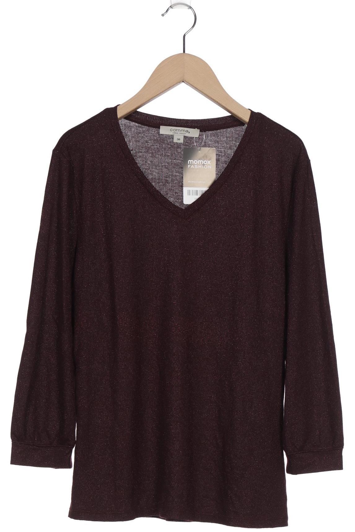 

Comma Damen Langarmshirt, bordeaux, Gr. 36