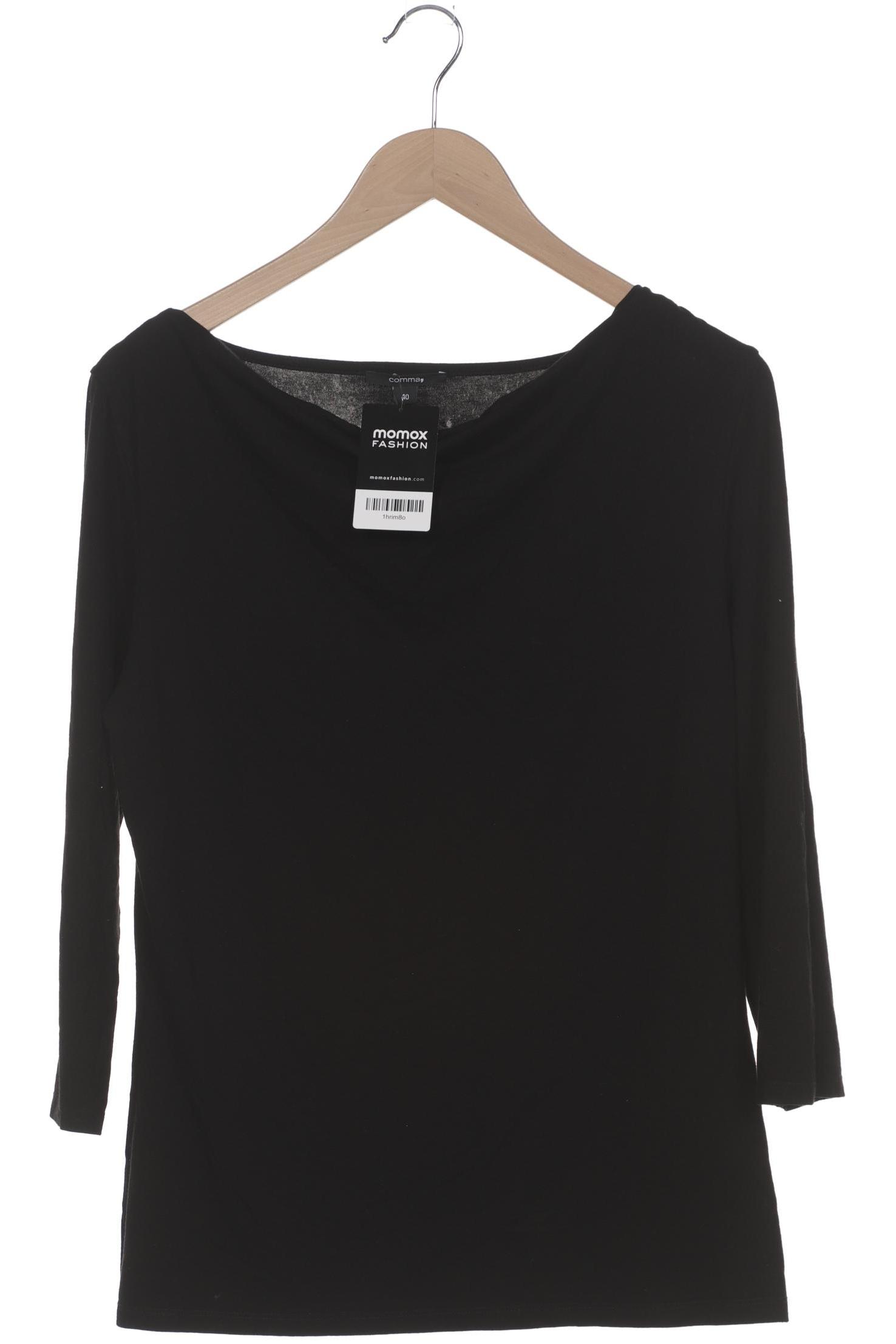 

Comma Damen Langarmshirt, schwarz, Gr. 40