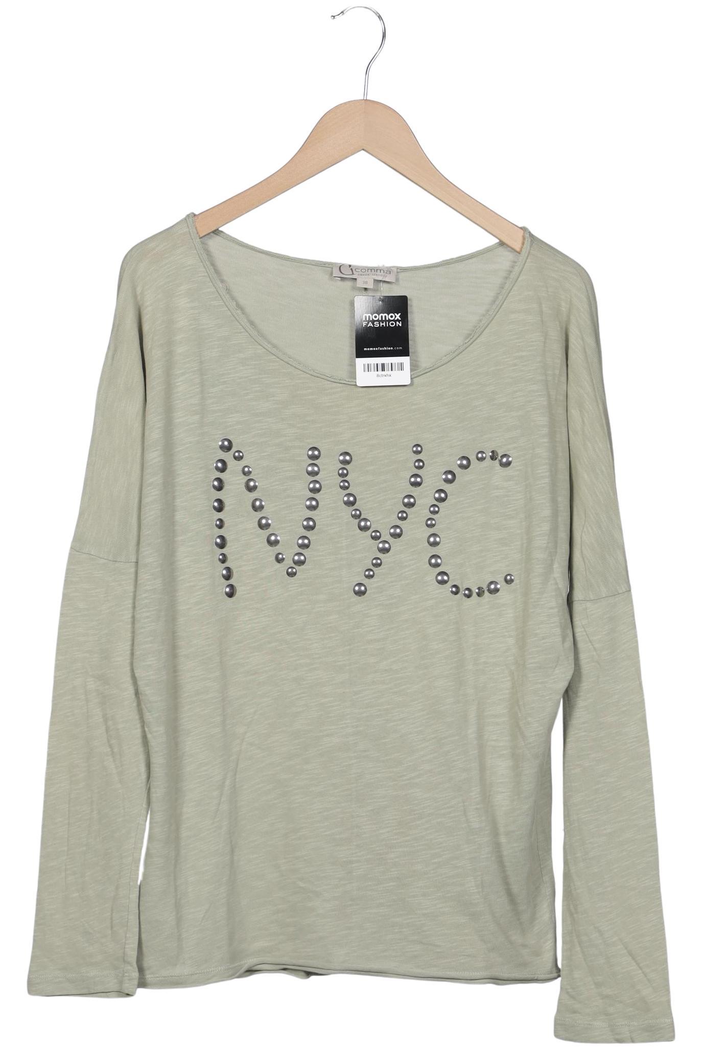 

Comma Damen Langarmshirt, hellgrün, Gr. 38