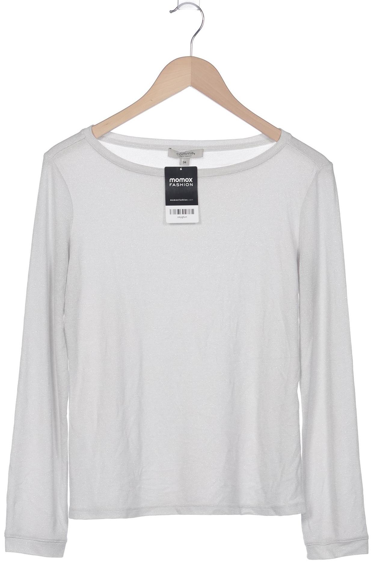 

Comma Damen Langarmshirt, grau, Gr. 34