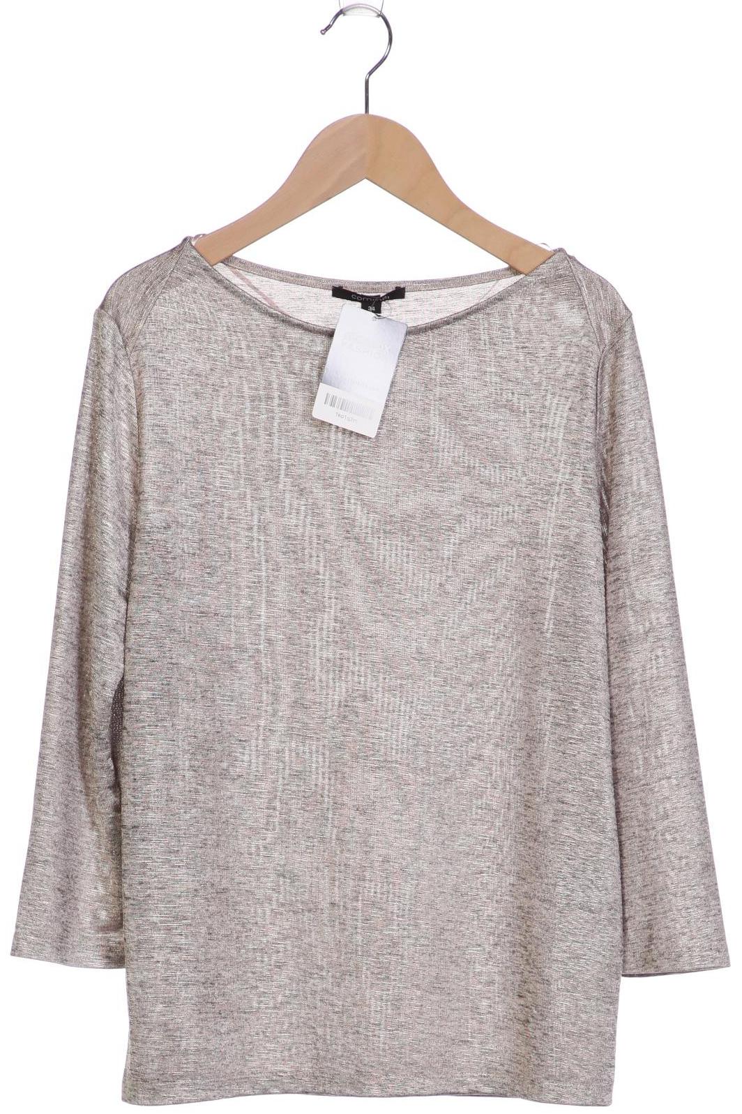 

Comma Damen Langarmshirt, beige, Gr. 34