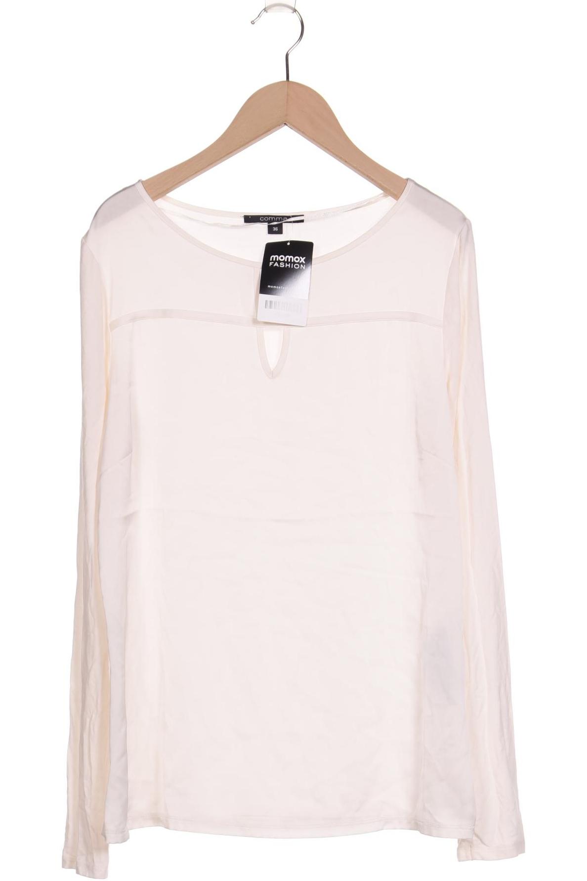 

Comma Damen Langarmshirt, cremeweiß, Gr. 36