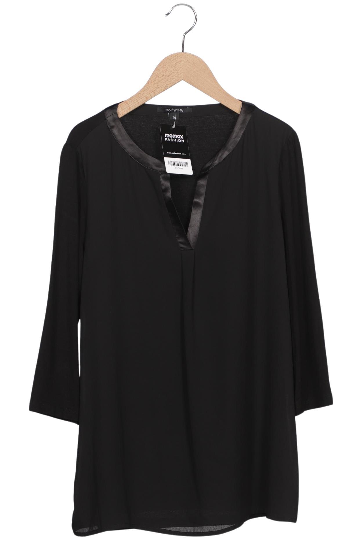 

Comma Damen Langarmshirt, schwarz, Gr. 40