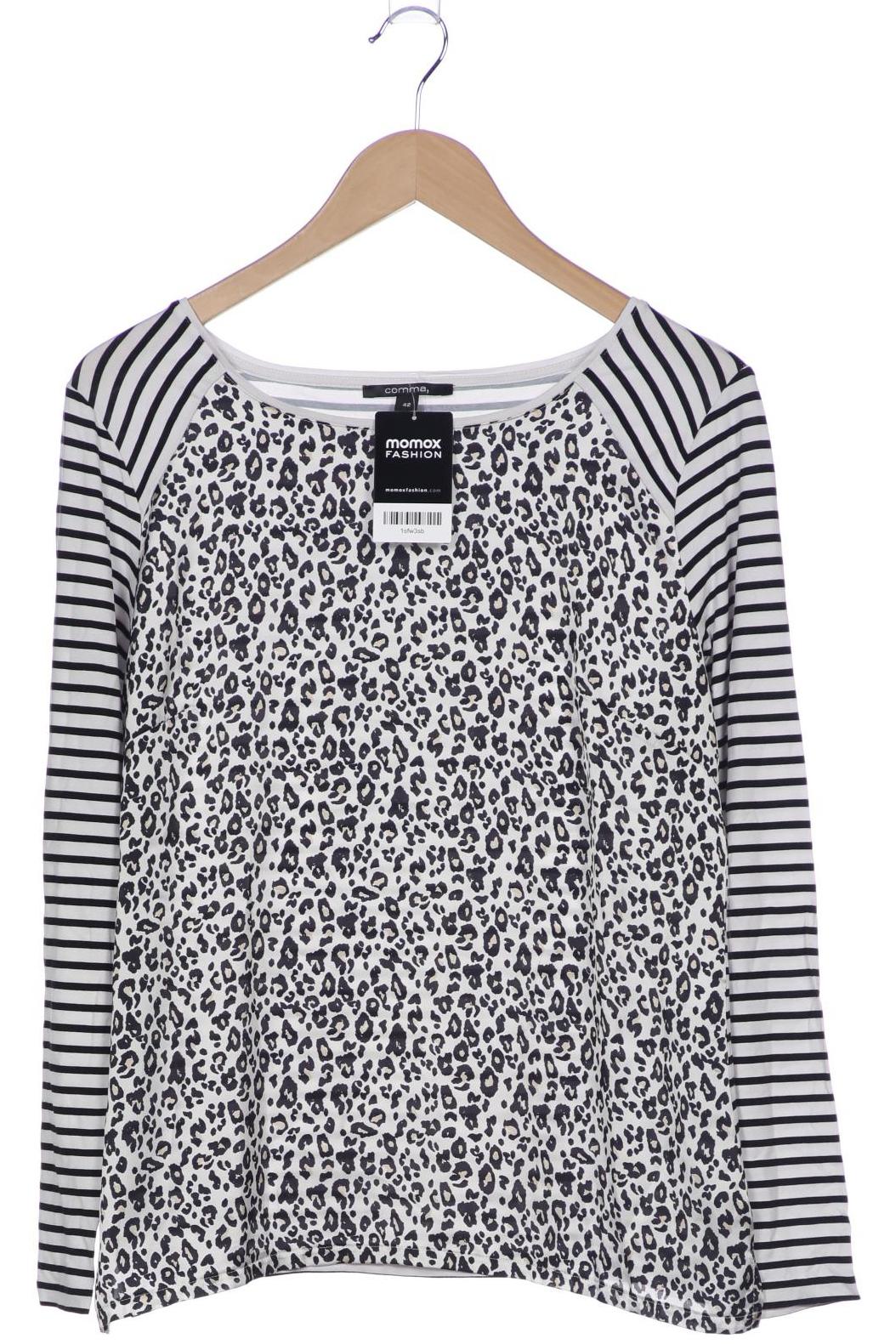 

Comma Damen Langarmshirt, weiß, Gr. 42