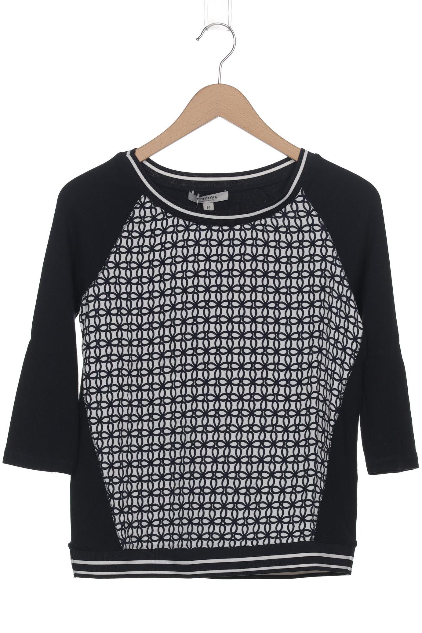 

Comma Damen Langarmshirt, marineblau, Gr. 36