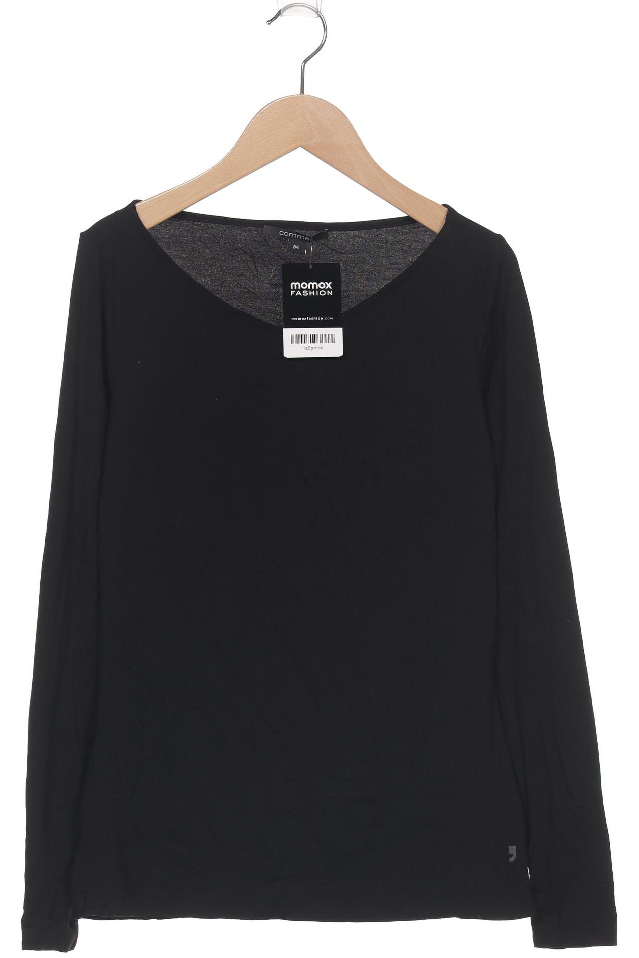 

Comma Damen Langarmshirt, schwarz, Gr. 34
