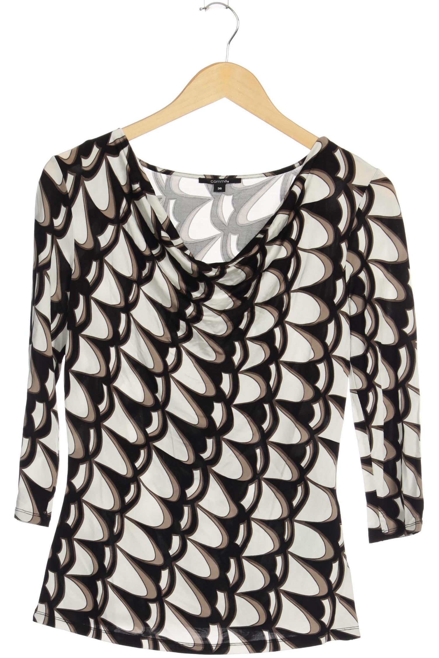 

Comma Damen Langarmshirt, schwarz, Gr. 36