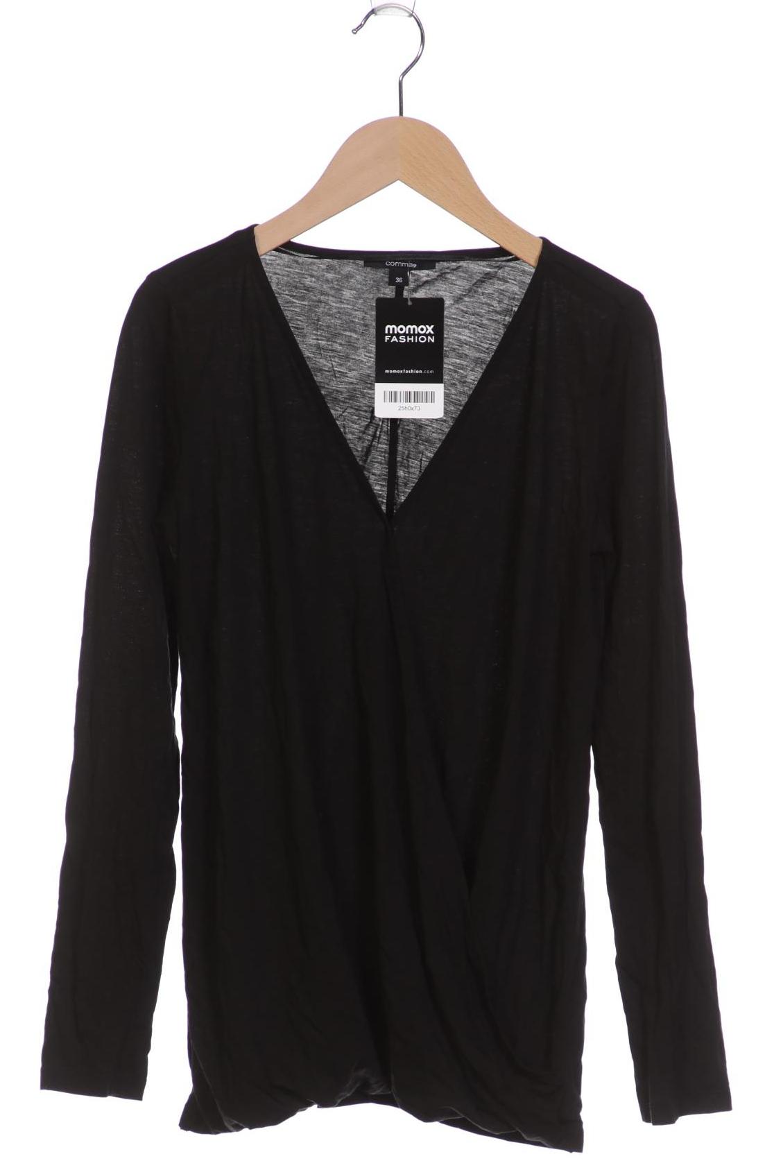 

Comma Damen Langarmshirt, schwarz, Gr. 36