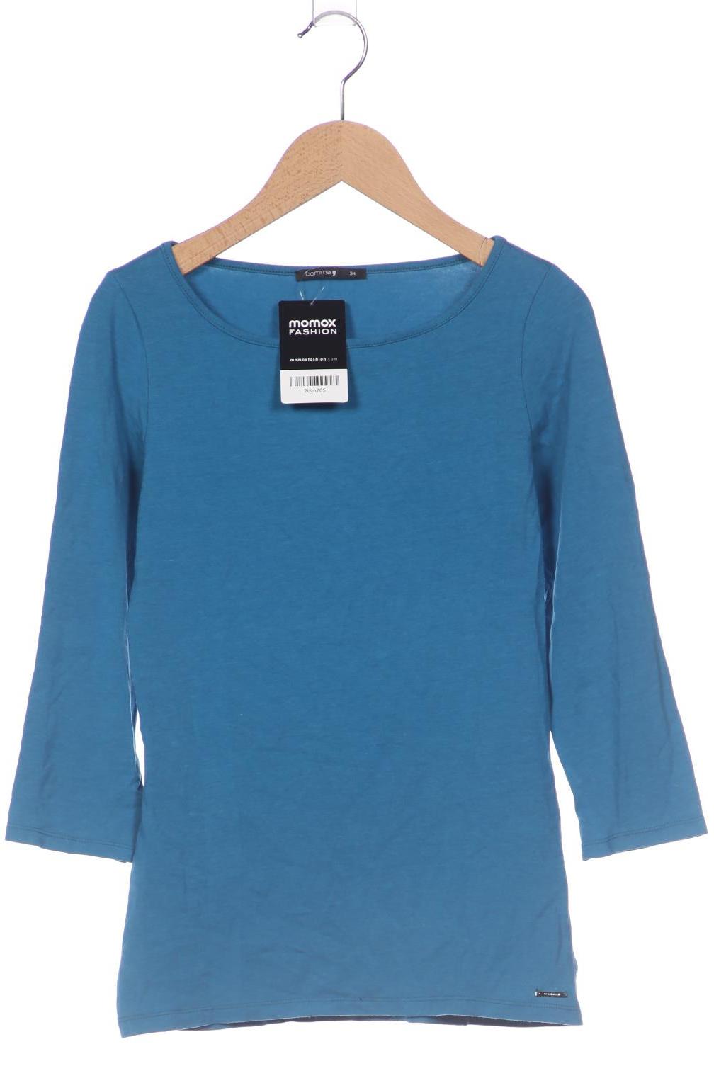 

Comma Damen Langarmshirt, blau, Gr. 34