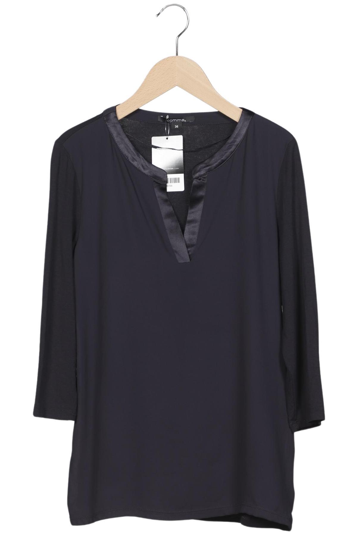 

Comma Damen Langarmshirt, marineblau, Gr. 34