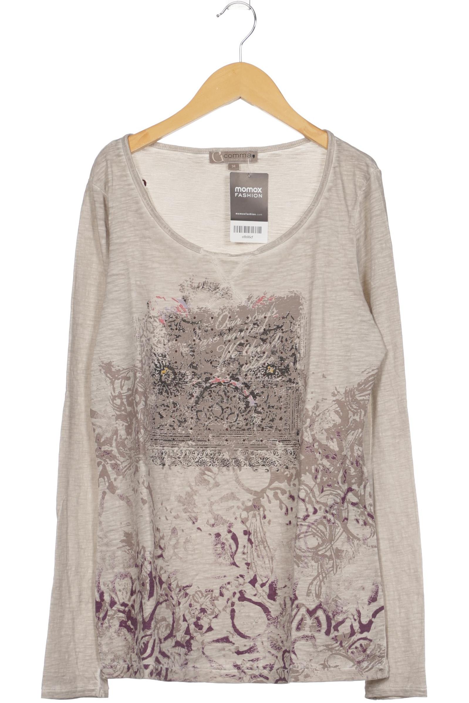 

Comma Damen Langarmshirt, beige, Gr. 34