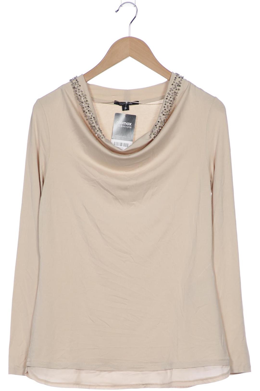 

Comma Damen Langarmshirt, beige, Gr. 36