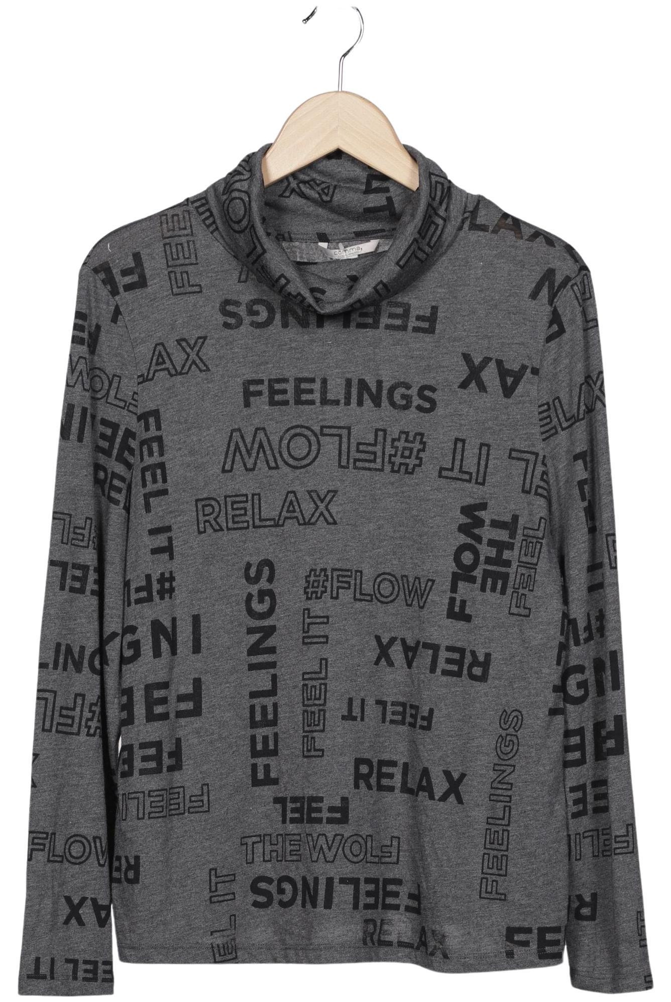 

Comma Damen Langarmshirt, grau, Gr. 44