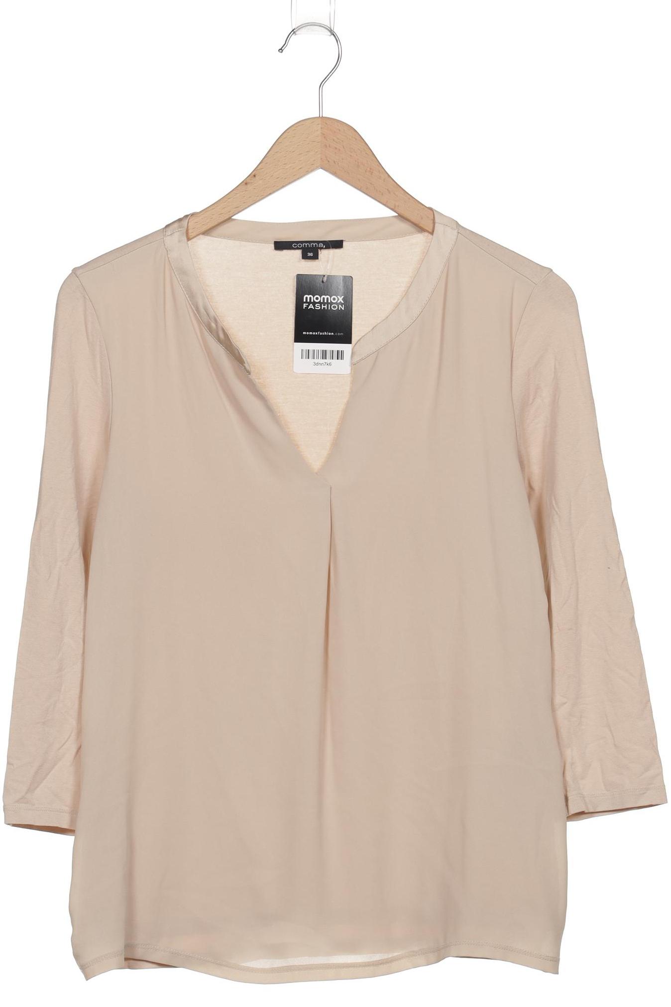 

Comma Damen Langarmshirt, beige, Gr. 36