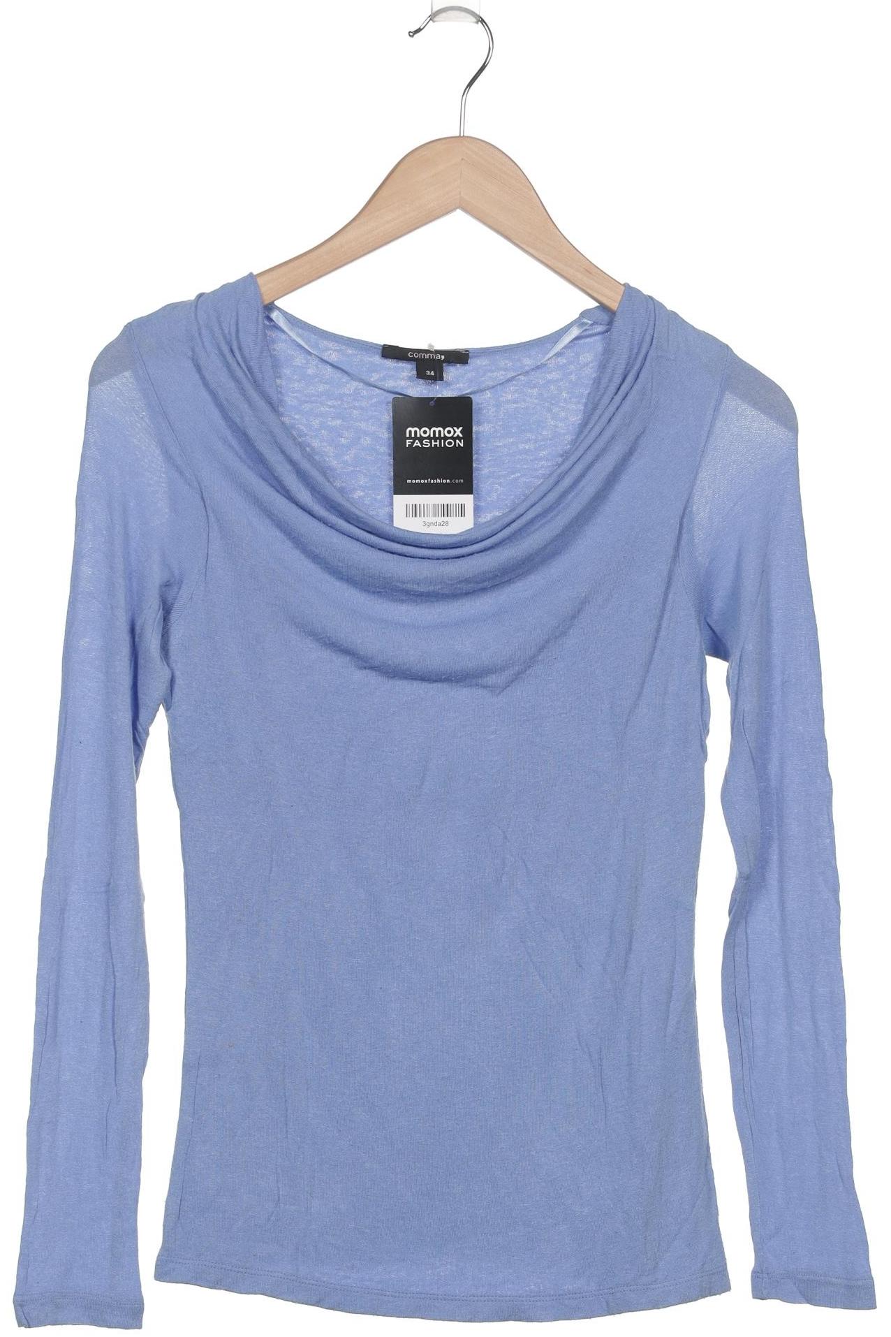 

Comma Damen Langarmshirt, blau, Gr. 34