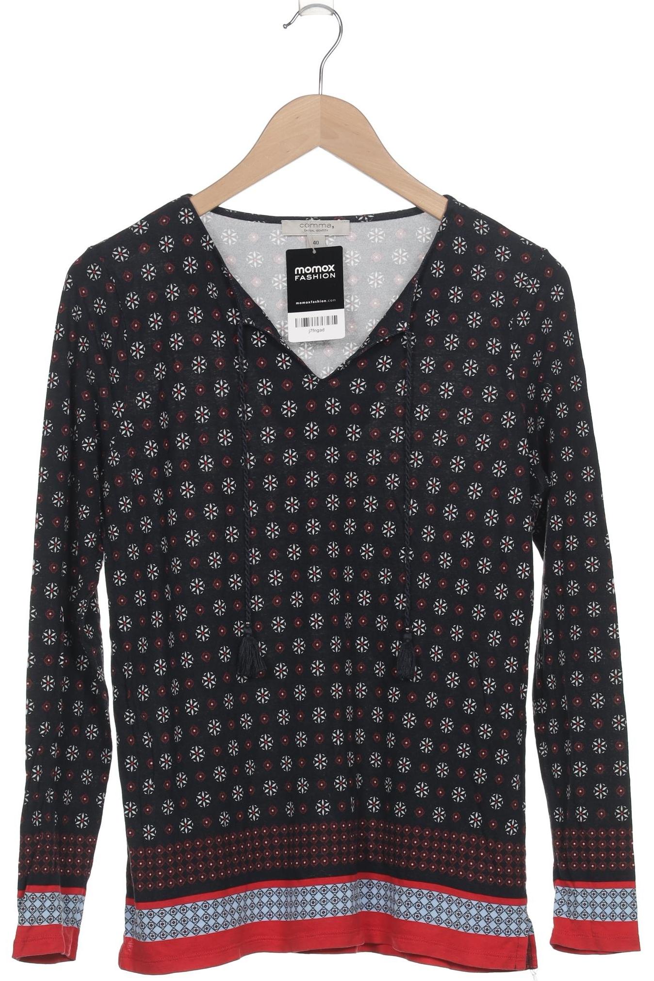 

Comma Damen Langarmshirt, schwarz, Gr. 40