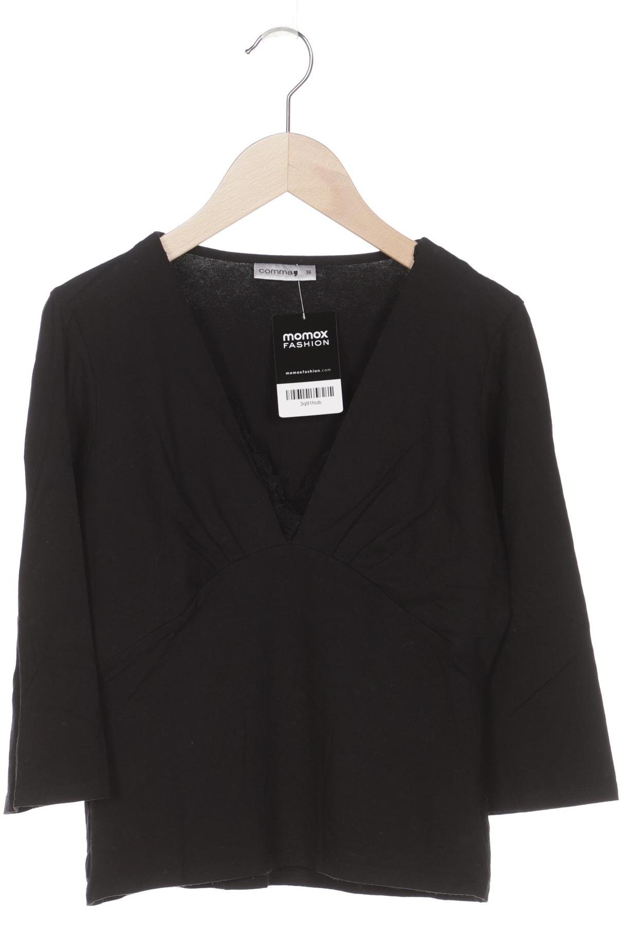 

Comma Damen Langarmshirt, schwarz, Gr. 38
