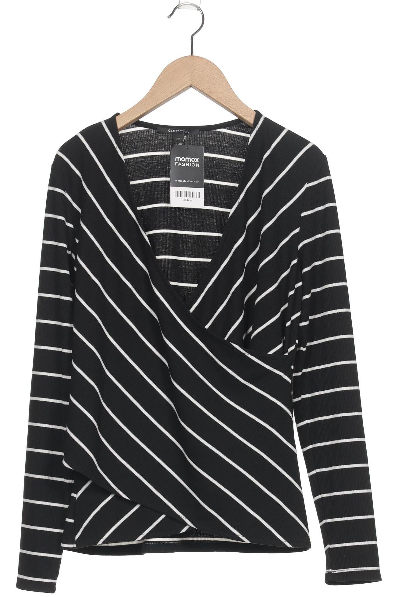 

Comma Damen Langarmshirt, schwarz, Gr. 36