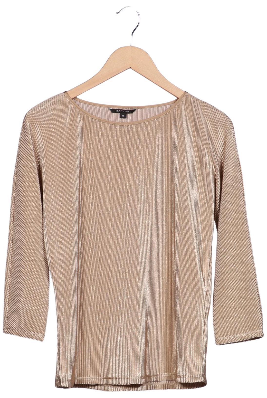 

Comma Damen Langarmshirt, beige, Gr. 36