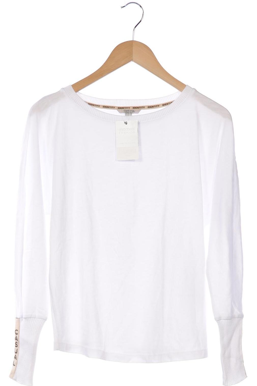 

Comma Damen Langarmshirt, weiß, Gr. 34