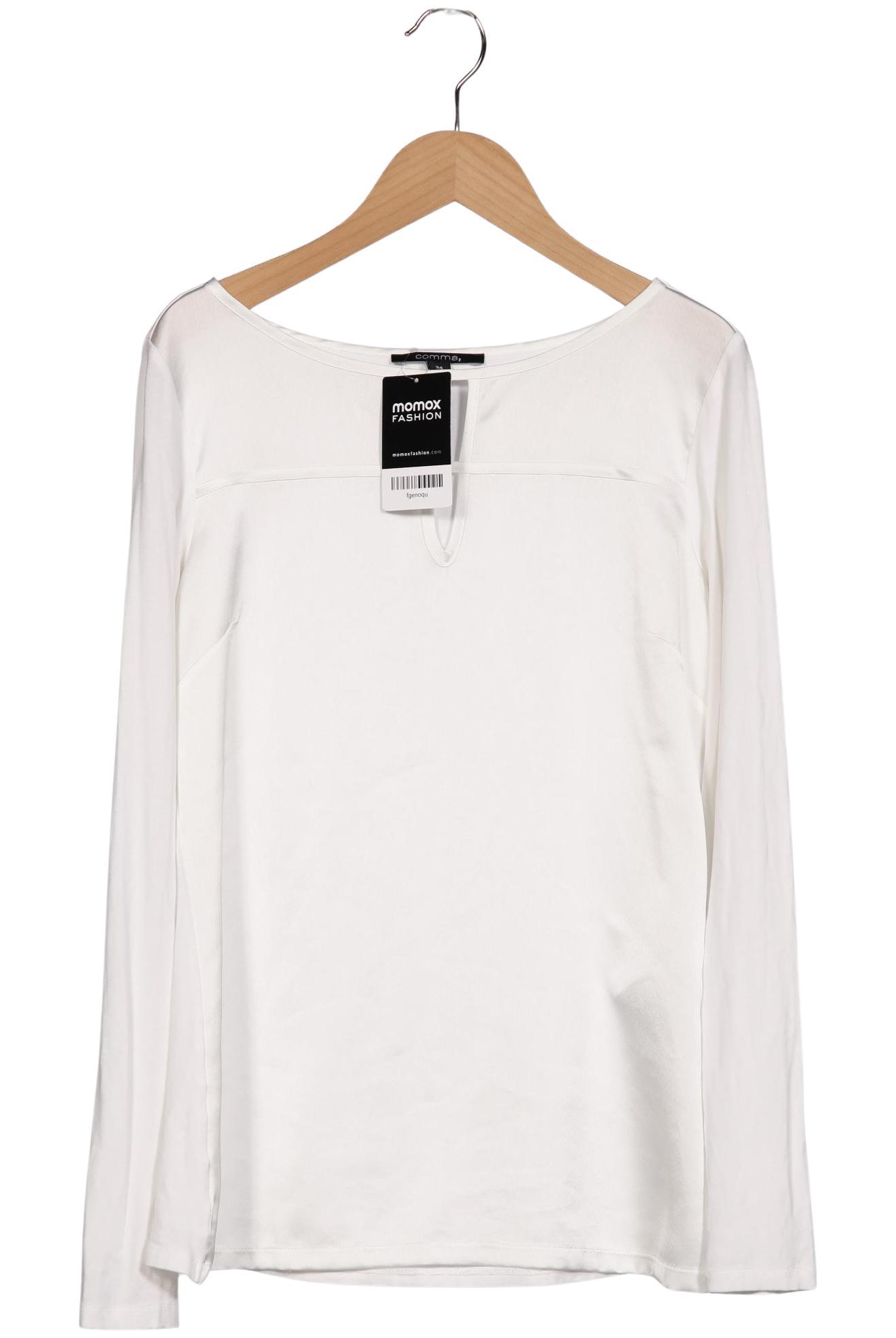 

Comma Damen Langarmshirt, weiß, Gr. 34