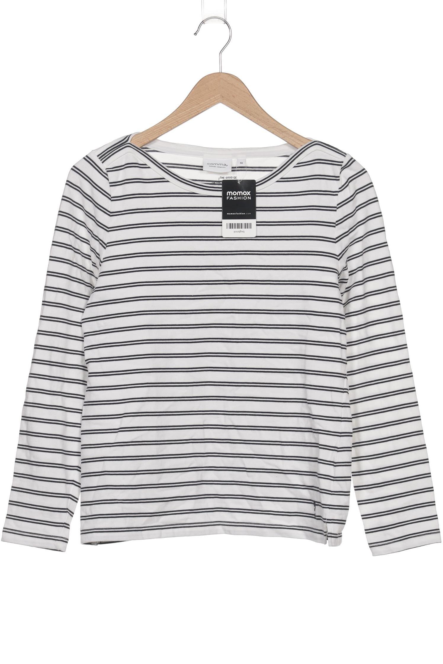 

Comma Damen Langarmshirt, weiß, Gr. 38