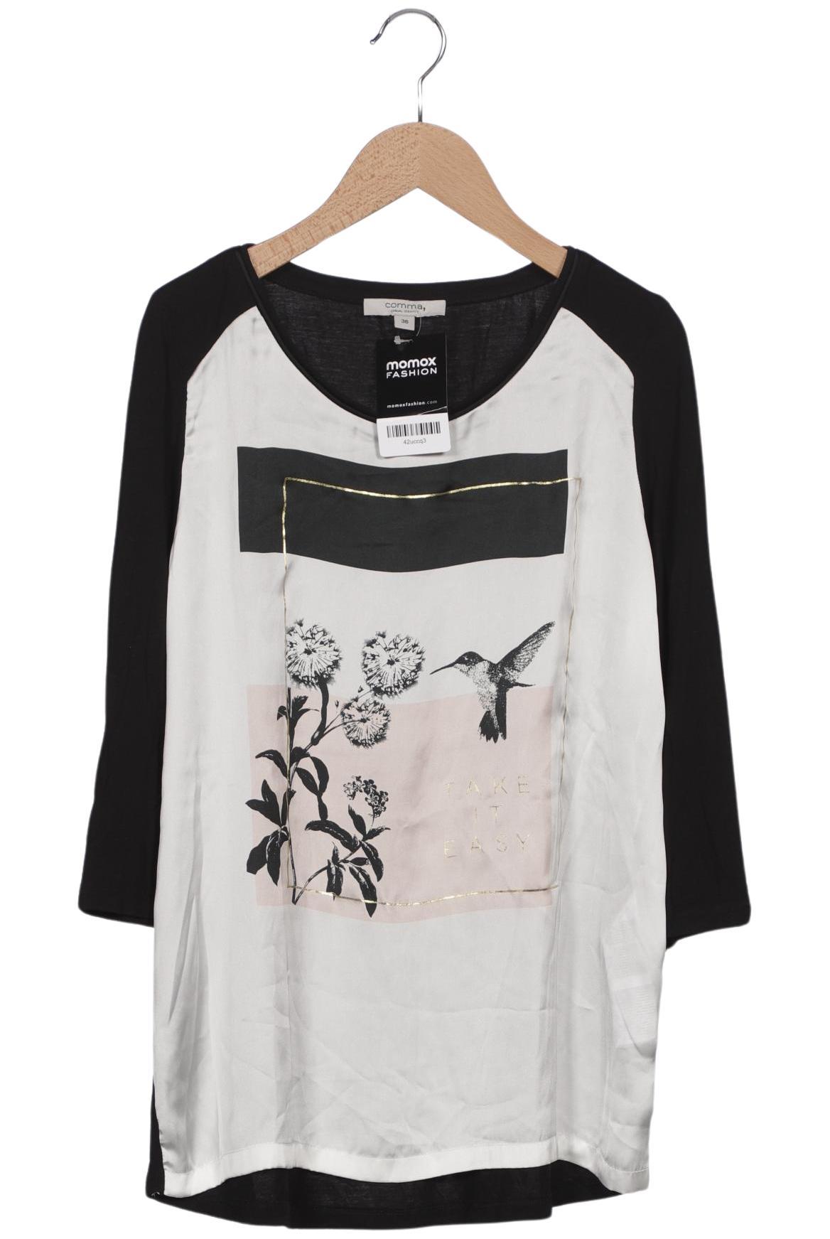 

Comma Damen Langarmshirt, weiß, Gr. 36