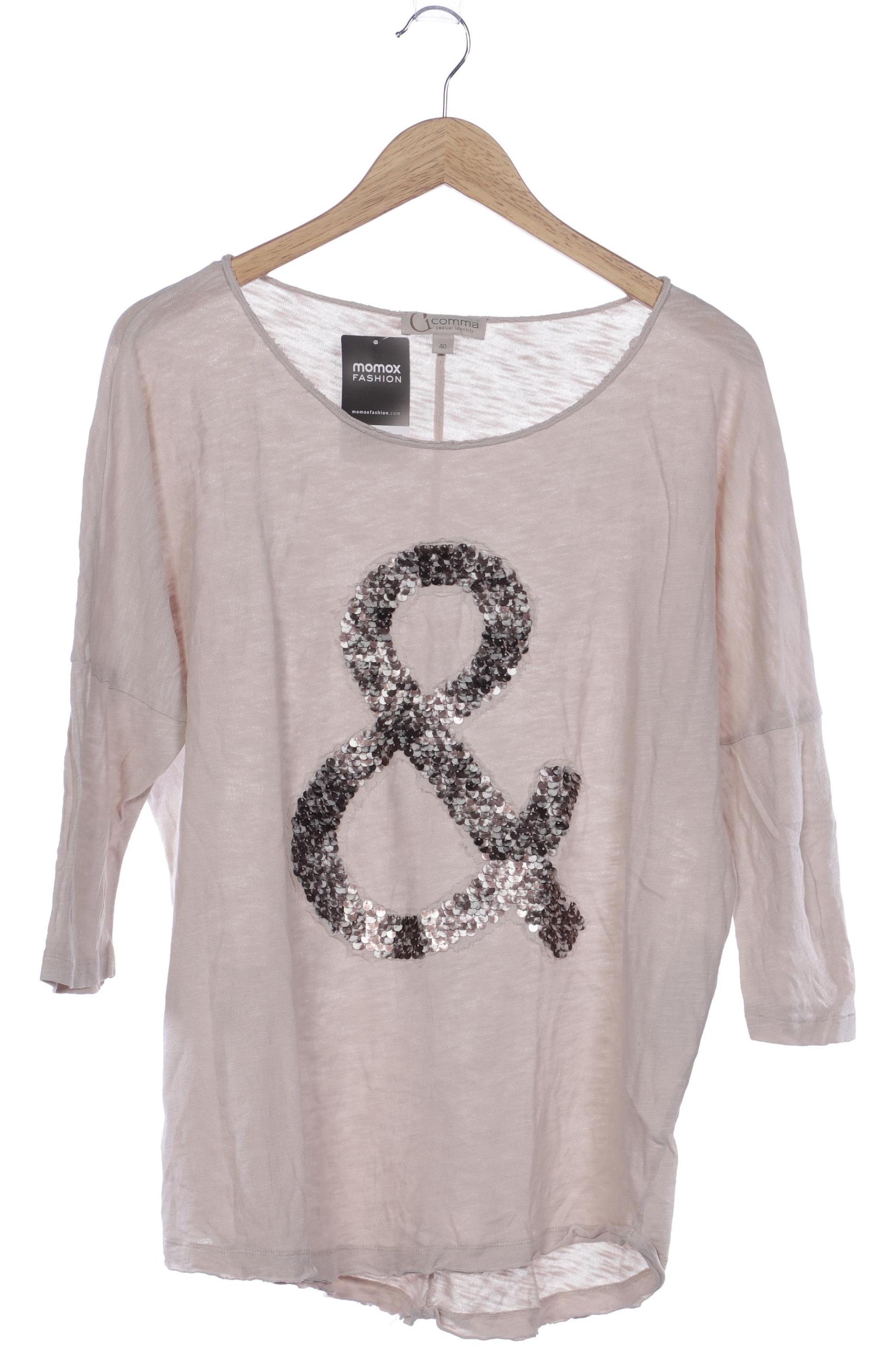 

Comma Damen Langarmshirt, beige, Gr. 40