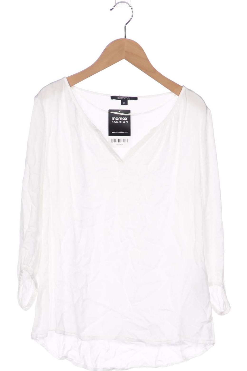 

Comma Damen Langarmshirt, weiß, Gr. 34
