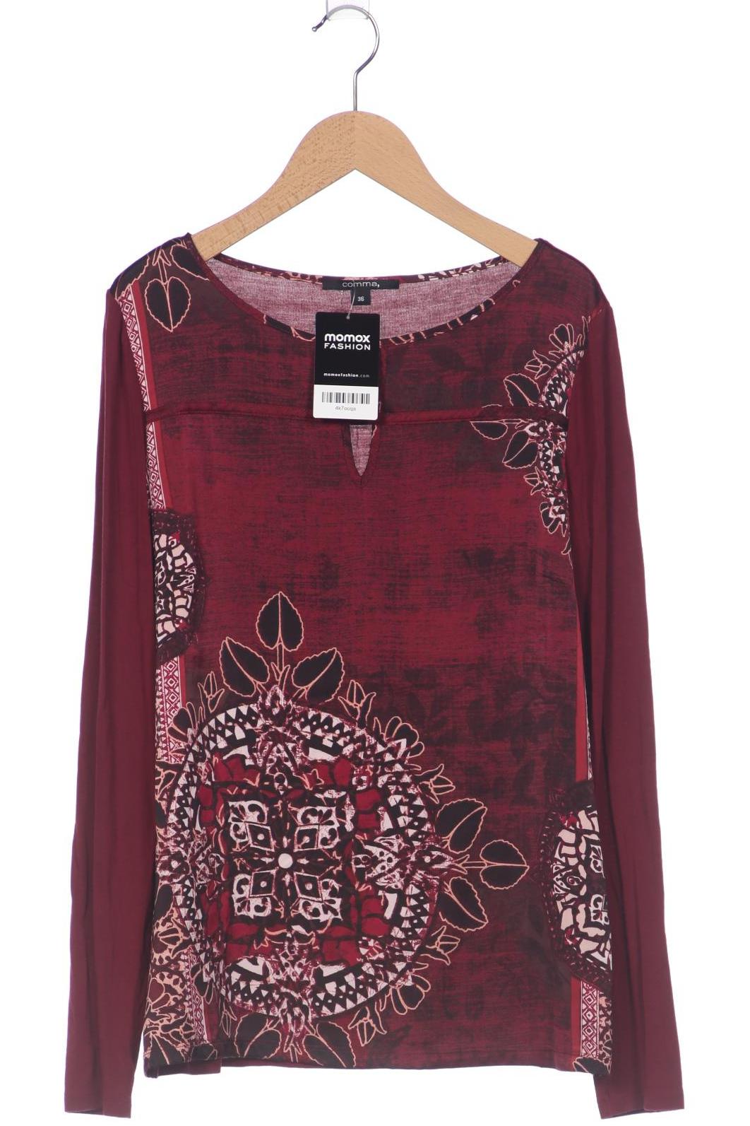 

Comma Damen Langarmshirt, bordeaux, Gr. 36