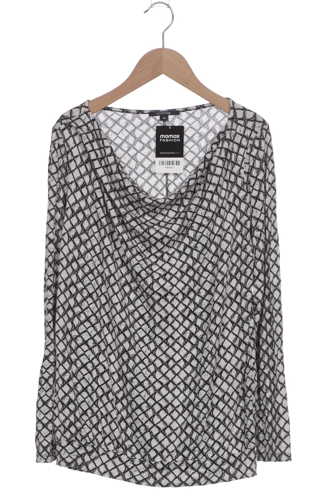 

Comma Damen Langarmshirt, weiß, Gr. 36