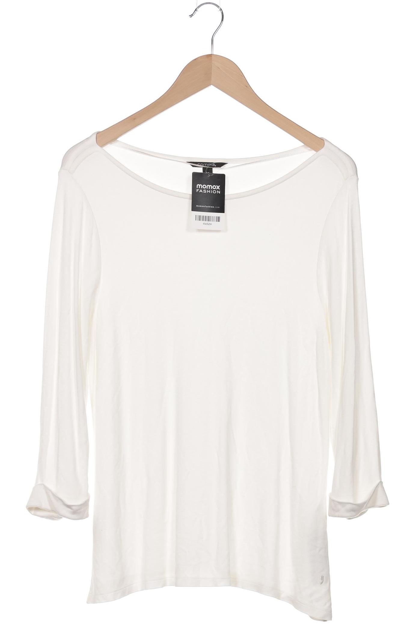 

Comma Damen Langarmshirt, weiß, Gr. 46