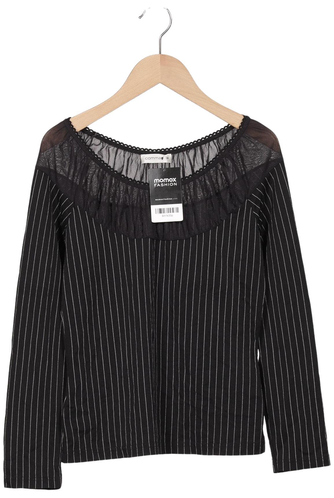 

Comma Damen Langarmshirt, schwarz, Gr. 38