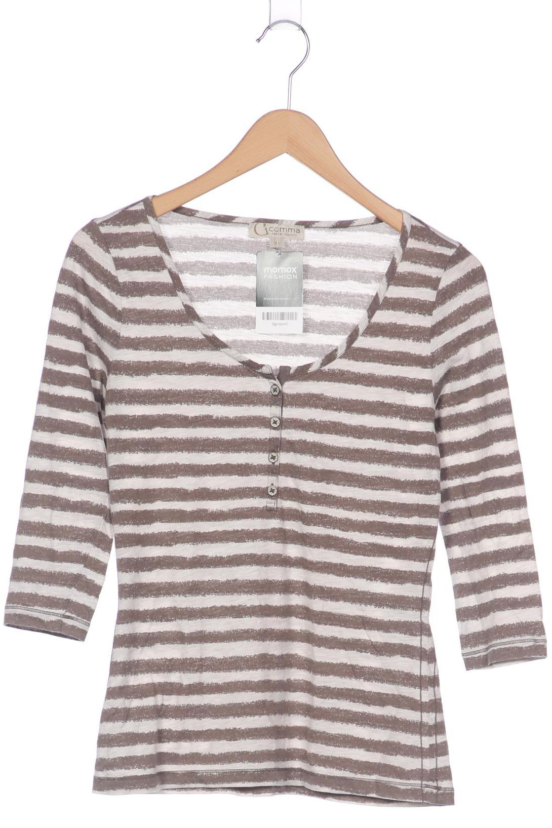 

Comma Damen Langarmshirt, beige, Gr. 34