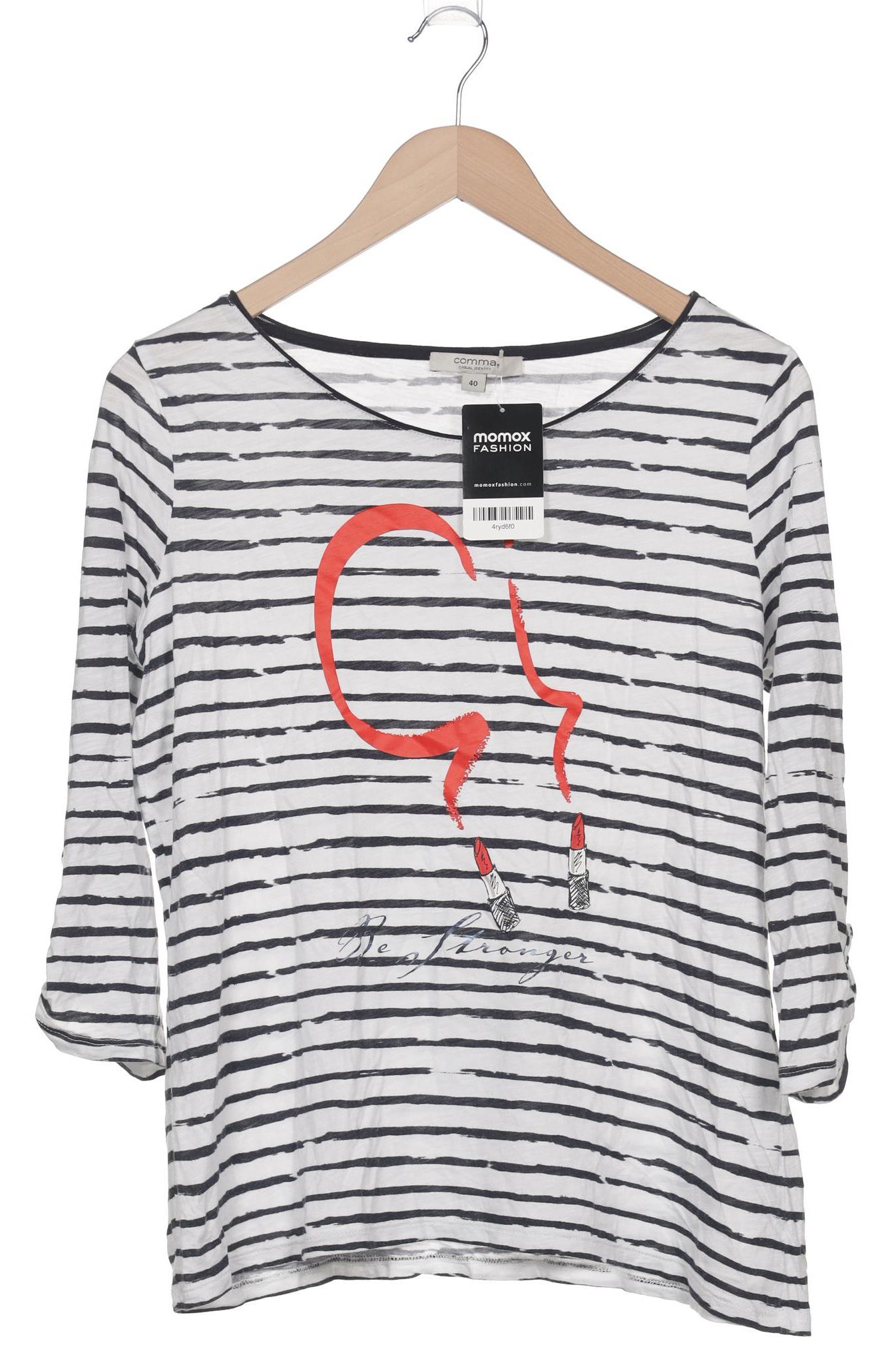 

Comma Damen Langarmshirt, weiß, Gr. 40