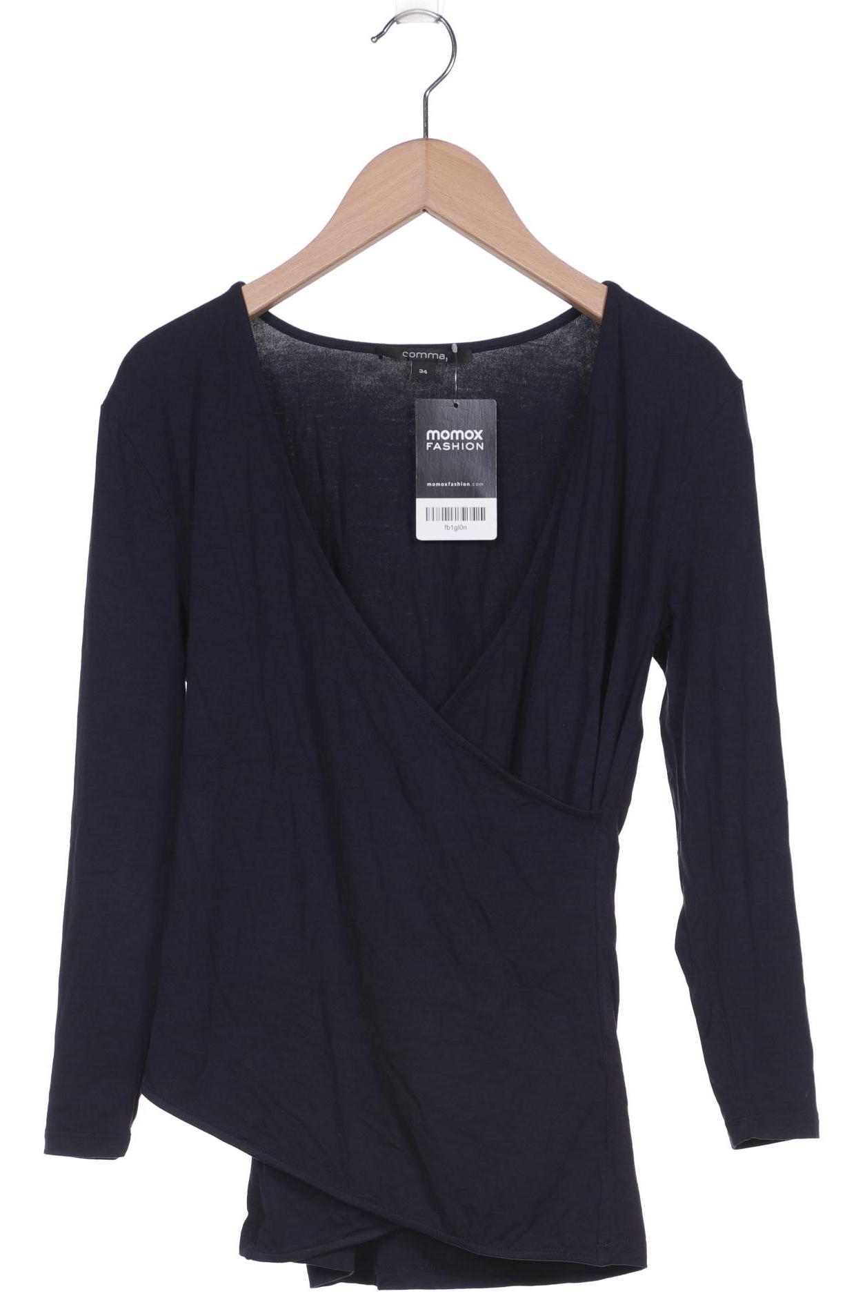 

Comma Damen Langarmshirt, marineblau, Gr. 34
