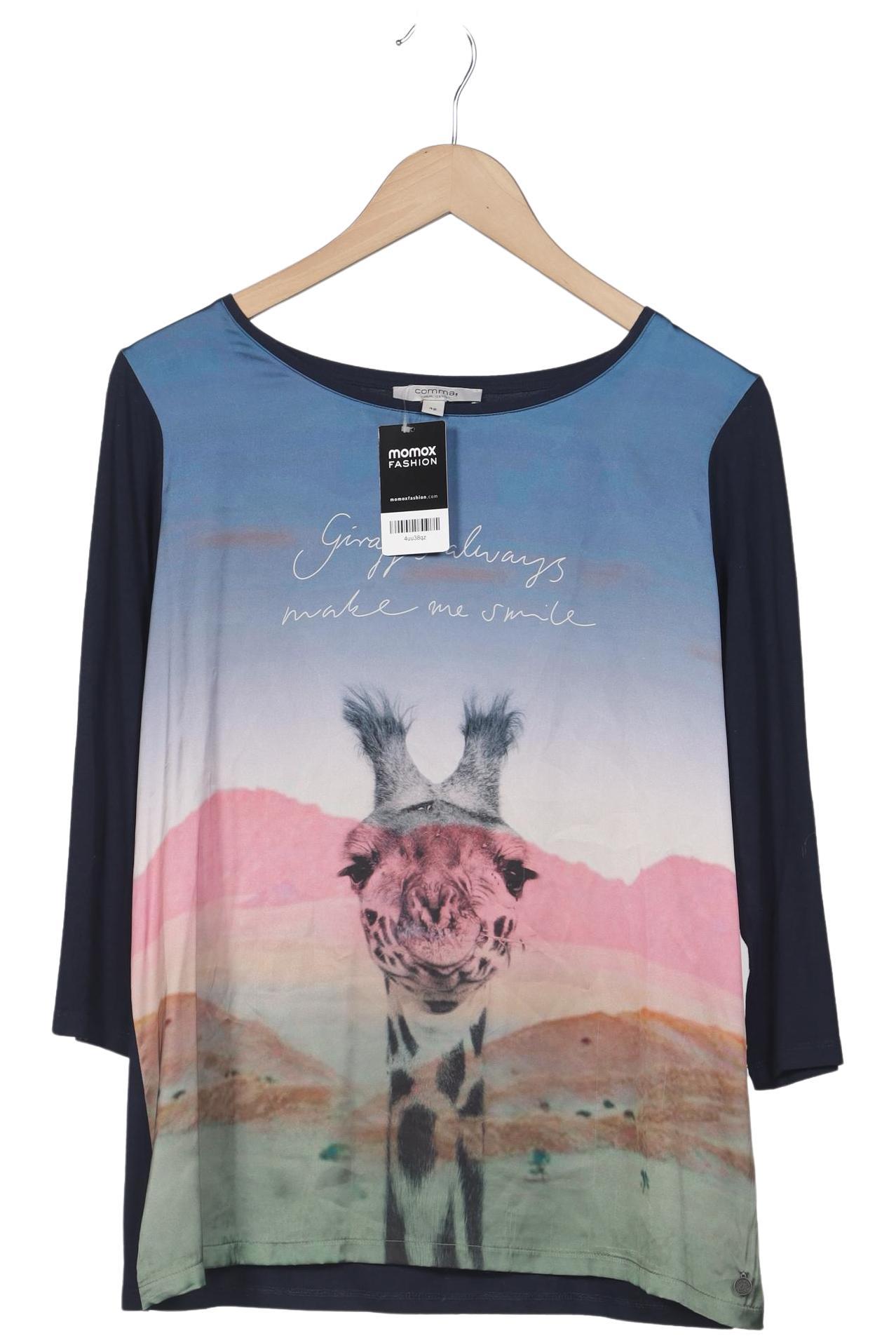 

Comma Damen Langarmshirt, marineblau, Gr. 42