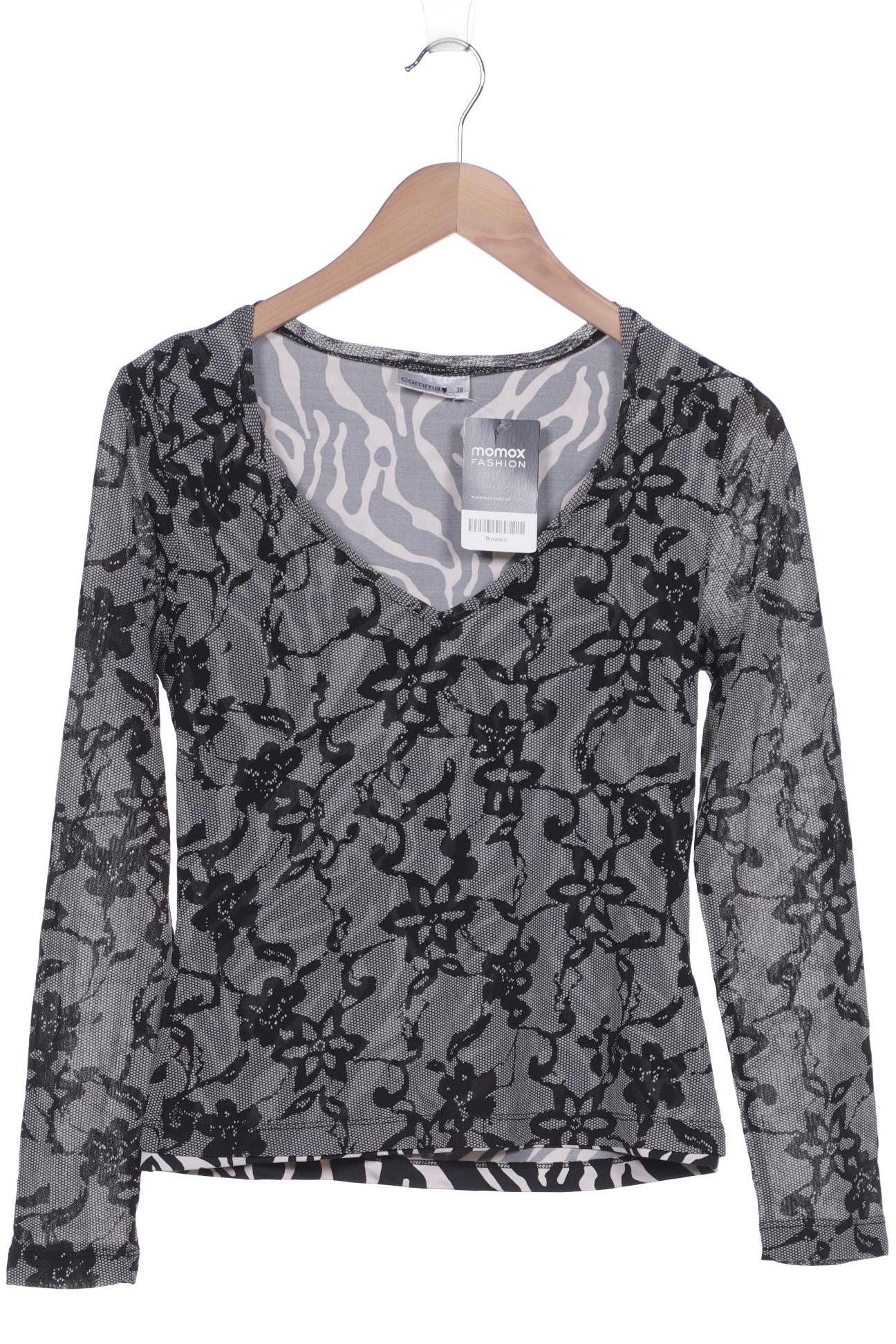 

Comma Damen Langarmshirt, schwarz, Gr. 38
