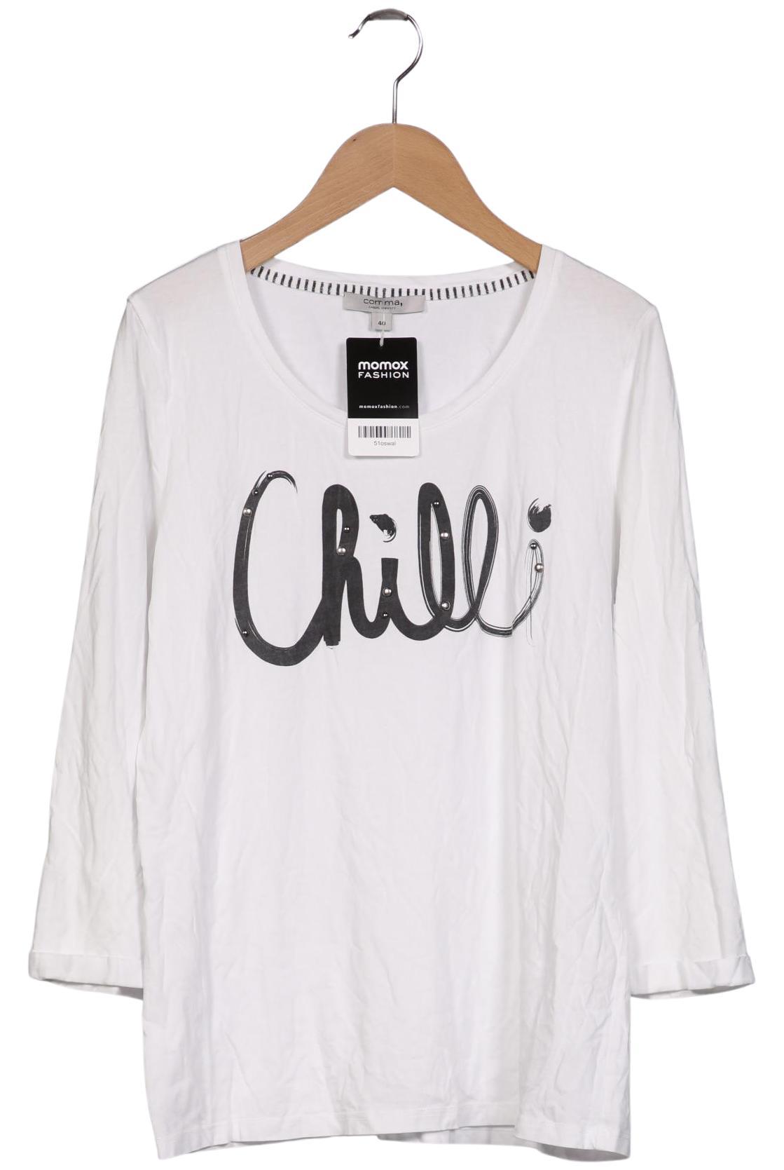 

Comma Damen Langarmshirt, weiß, Gr. 40