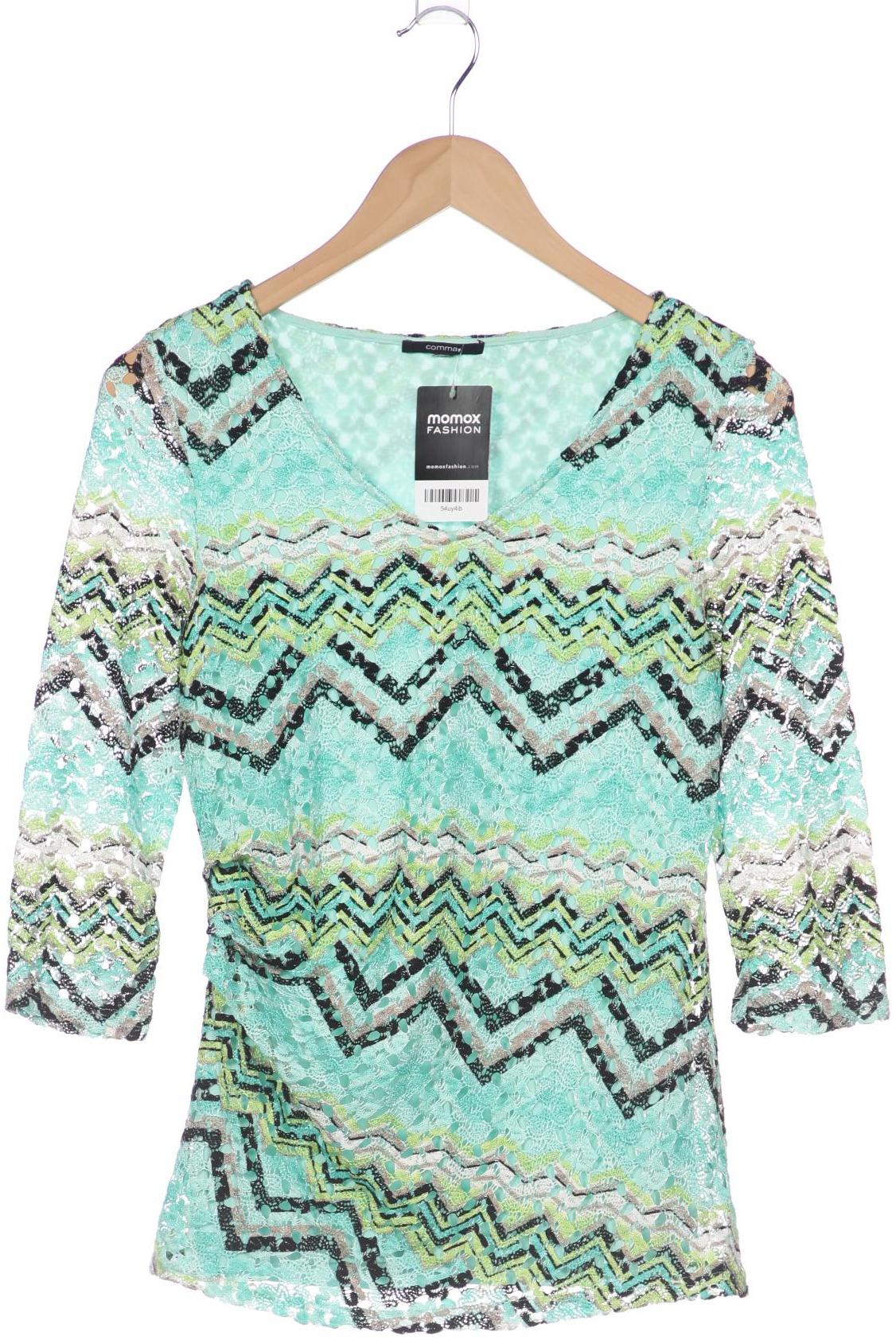 

Comma Damen Langarmshirt, türkis, Gr. 36