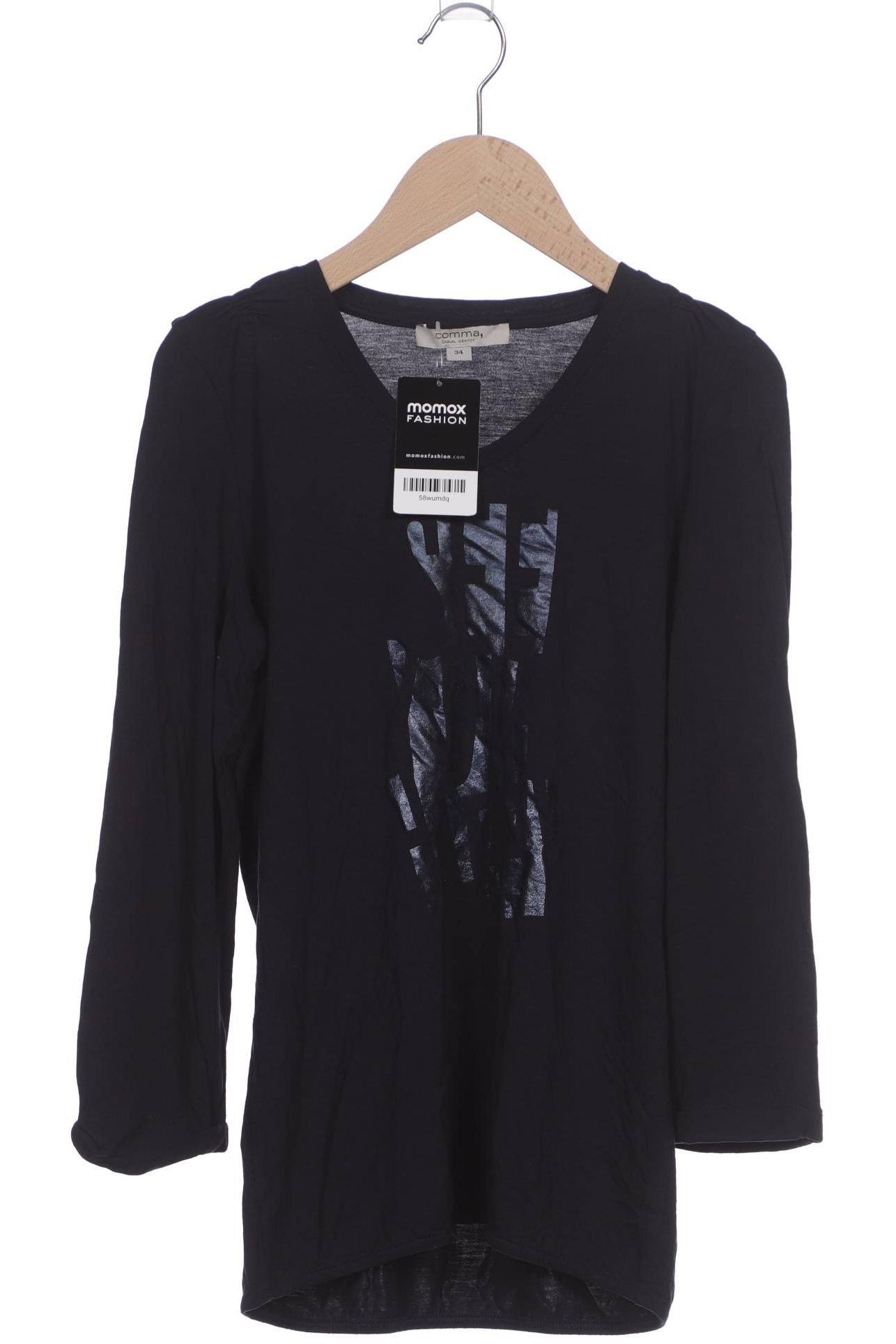 

Comma Damen Langarmshirt, marineblau, Gr. 34