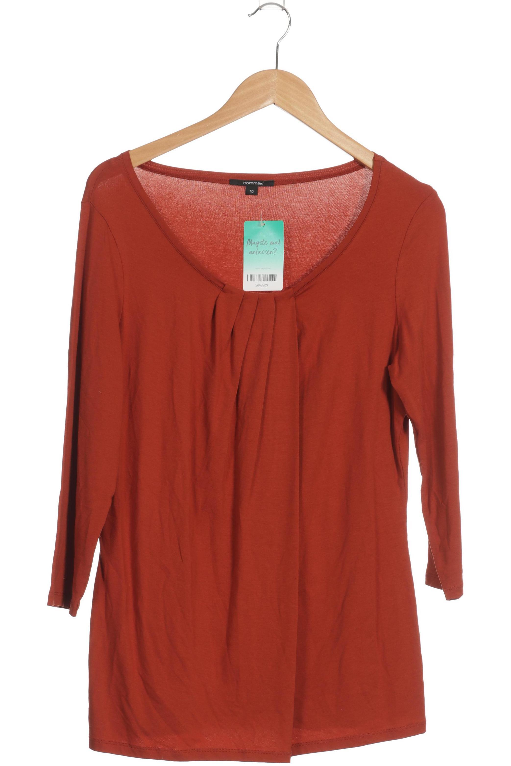

Comma Damen Langarmshirt, orange, Gr. 40