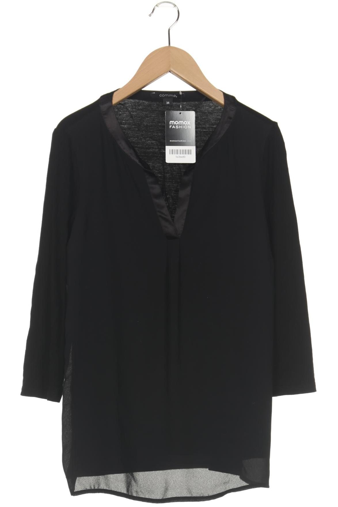 

Comma Damen Langarmshirt, schwarz, Gr. 34