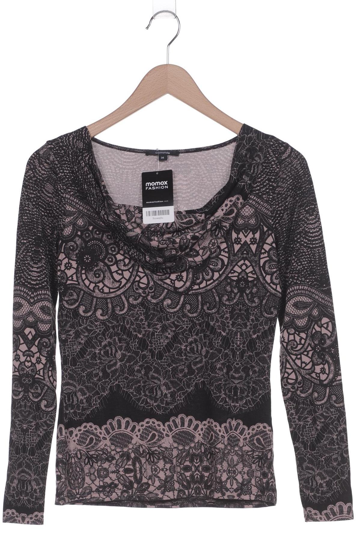 

Comma Damen Langarmshirt, schwarz, Gr. 34