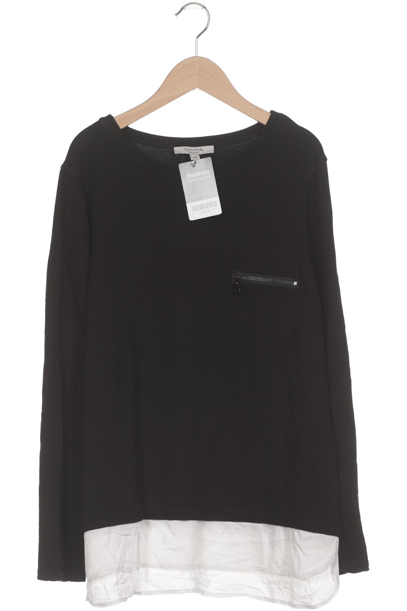 

Comma Damen Langarmshirt, schwarz, Gr. 44