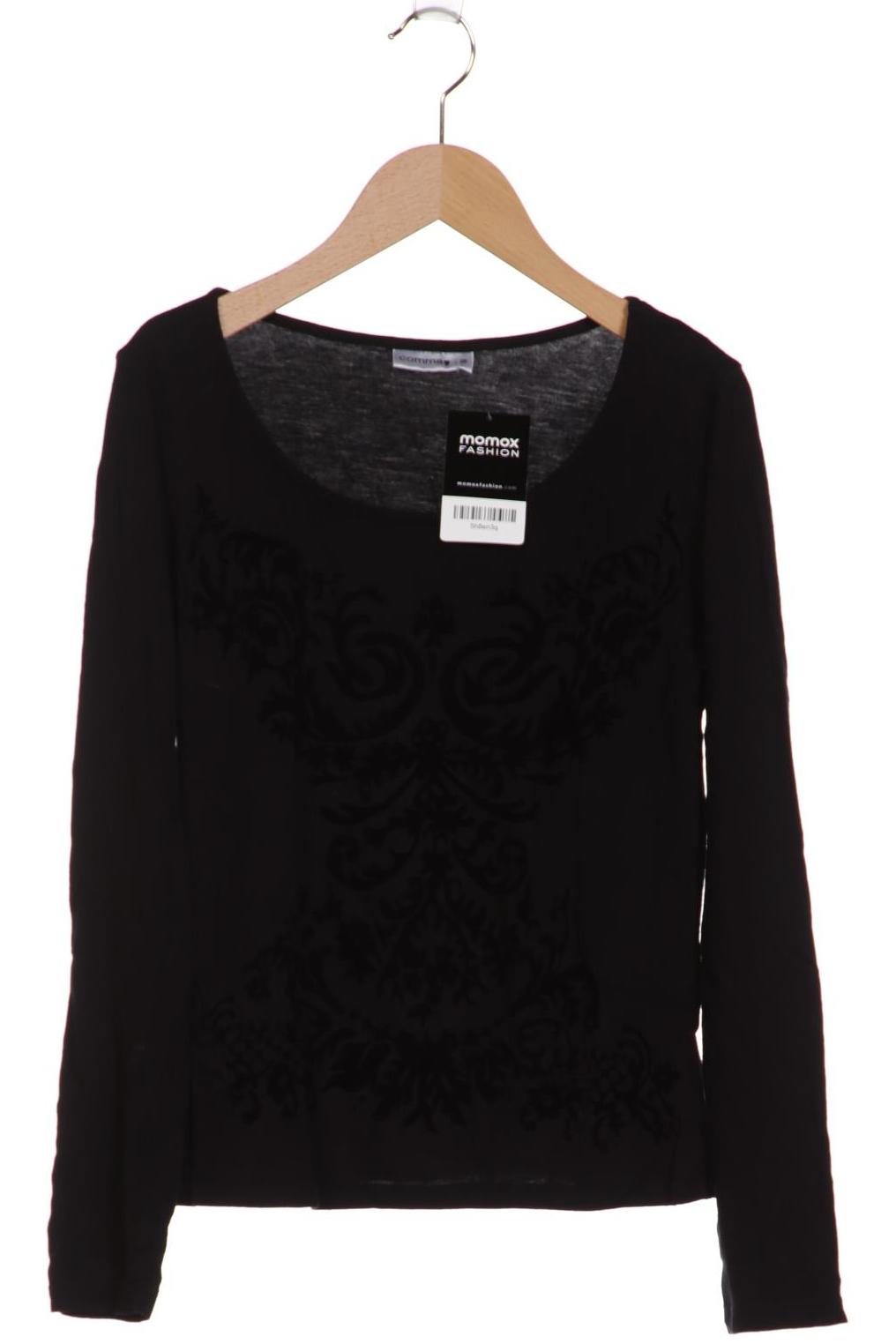 

Comma Damen Langarmshirt, schwarz, Gr. 38